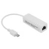 Micro USB B Male to Ethernet RJ45 Adapter for Tablets White 19cm (OEM) (BULK)